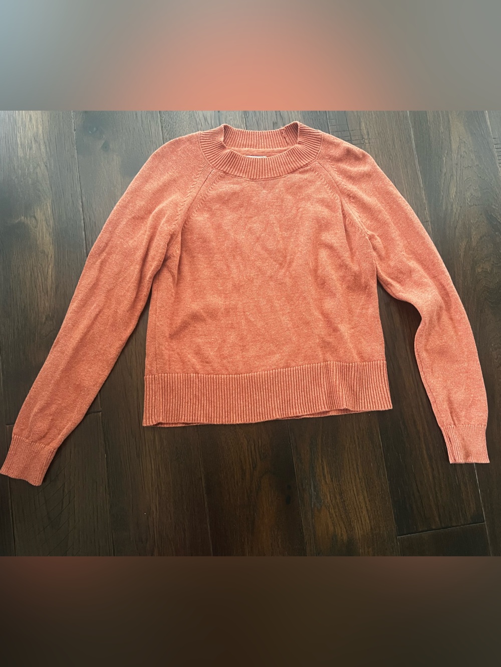 100% cotton mock neck Cozy terracotta Sweater